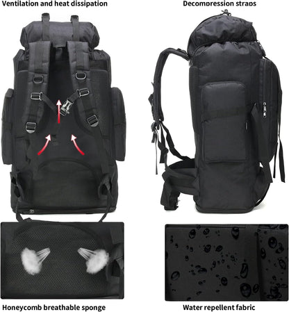 Ultimate 70L/100L Hiking Backpack for Men - Military-Grade Molle Rucksack, Ideal for 3-Day Camping & Climbing Adventures