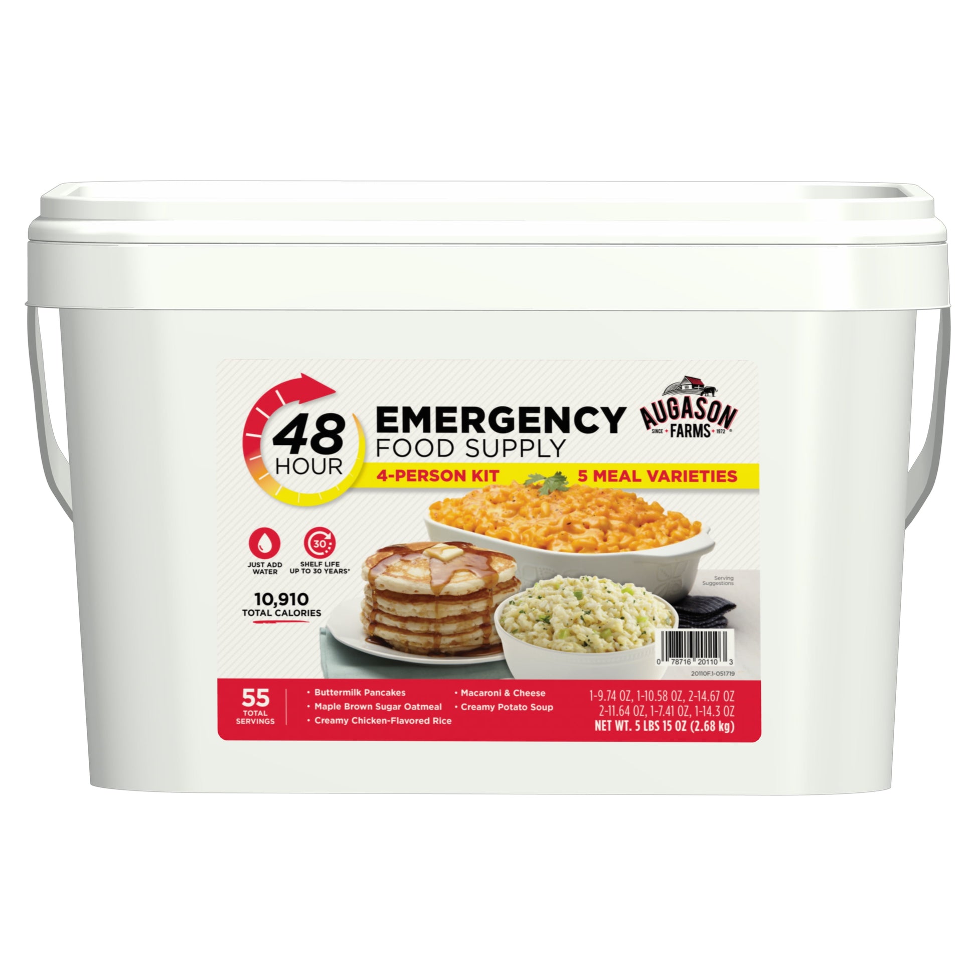 48-Hour Emergency Food Supply for 4 People - 3 Pack (95 Oz Total)