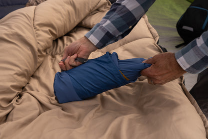 Ultimate Comfort:  Adult Cooling Sleeping Bag Liner in Vibrant Blue