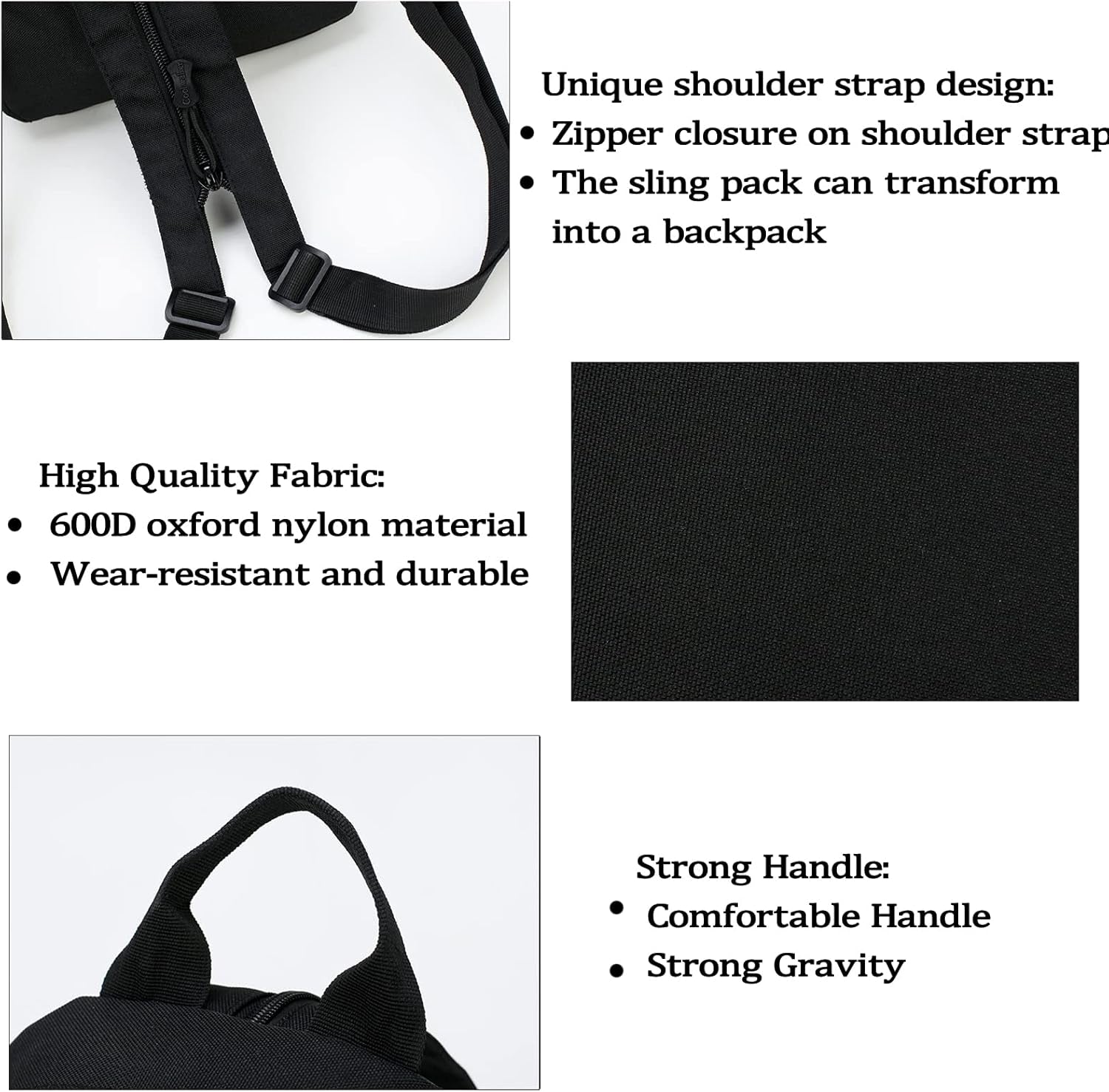 Compact Mini Tactical Backpack - 6L Sling Bag for Travel & Running with Carabiner - Ideal for Men & Women