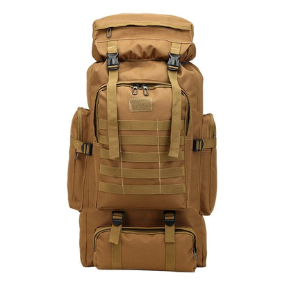 80L Waterproof Hiking Backpack - Spacious and Durable Outdoor Sport Shoulder Bag for Camping and Trekking (Khaki)
