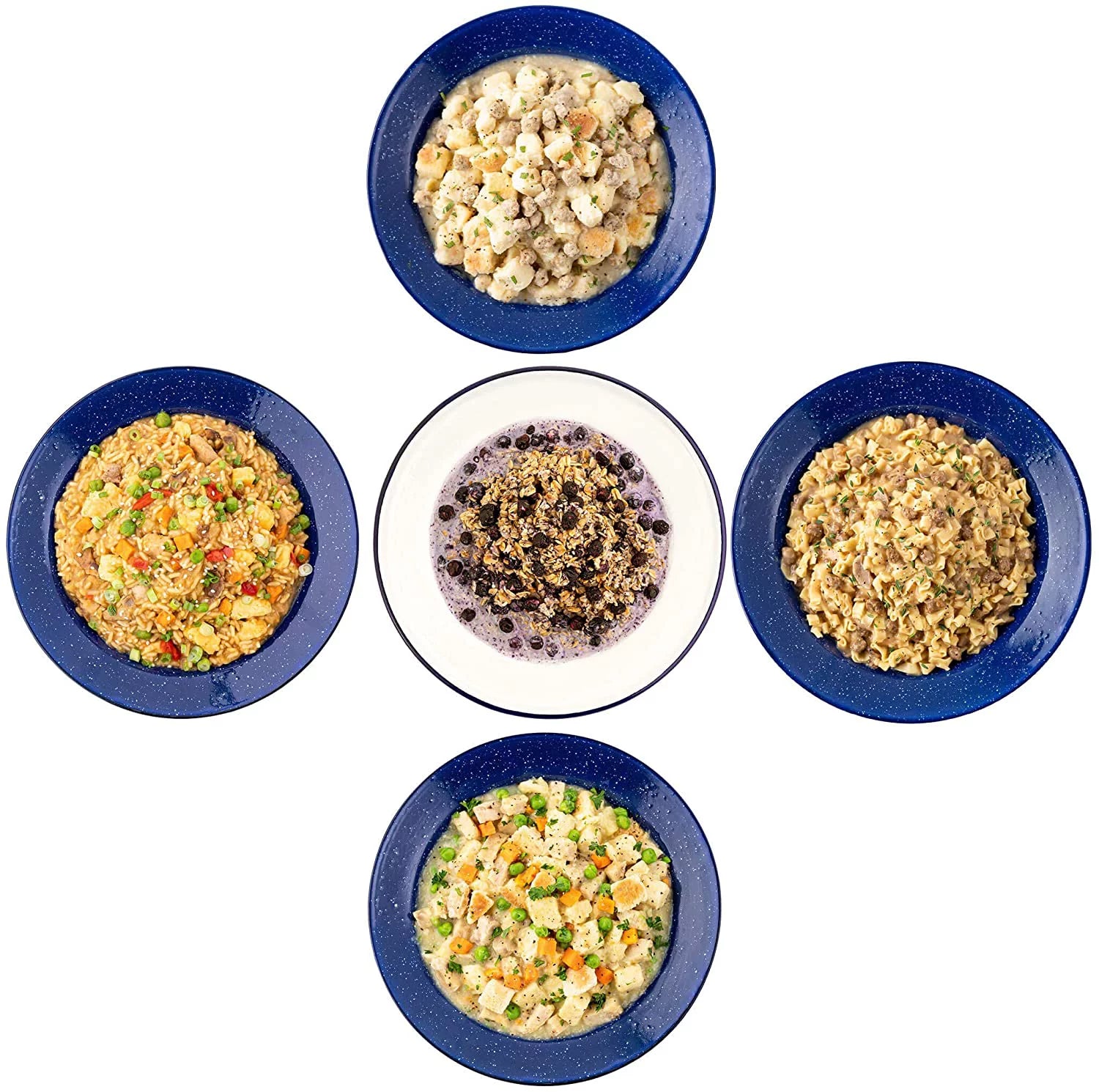 "Mountain House 3-Day Emergency Food Supply - 18 servings of premium freeze-dried meals for emergency prep and outdoor adventures."
