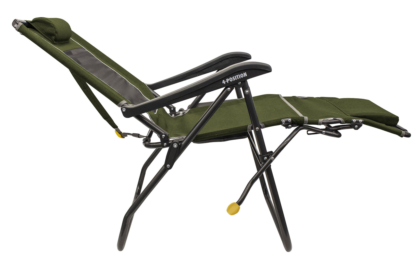 Legz up Lounger Adjustable Folding Recliner Camping Chair, Heathered Loden