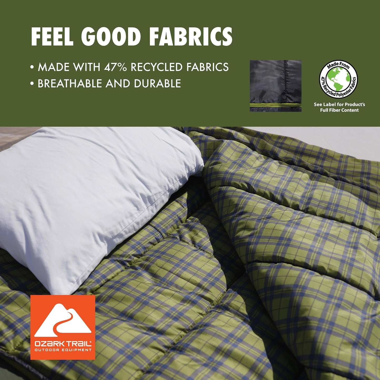 Stay Cozy with the  30F Oversized Cool Weather Sleeping Bag - 2 Pack Gray!