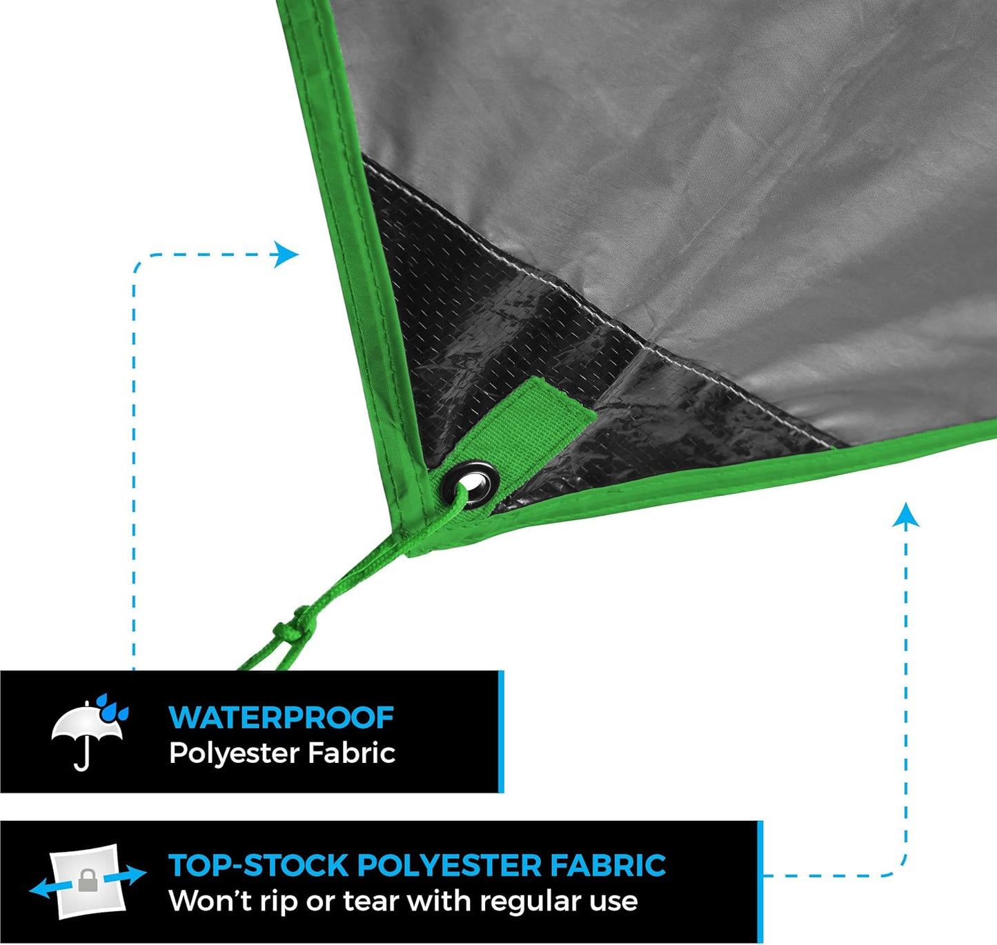 Hammock Rain Fly & Camping Tarp - 11 X 9 Ft Hammock Tarp Rain Fly for Hammock Camping - Easy to Set up Tent Tarp for Tent Camping - Waterproof Camping Tarp - Ultralight Backpacking Tarp