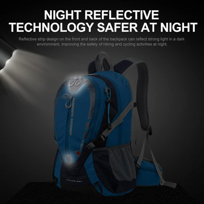 "NOXTO 25L Hydration Daypack with 2L water bladder and rain cover - perfect for hiking, cycling, and camping."
