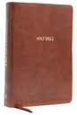 Large Print KJV Foundation Study Bible - Brown Leathersoft, Red Letter, Thumb Indexed, Comfort Print