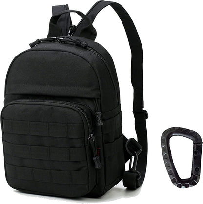 Compact Mini Tactical Backpack - 6L Sling Bag for Travel & Running with Carabiner - Ideal for Men & Women