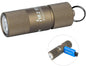 Compact OLIGHT I1R 2 EOS 150 Lumens Rechargeable Keychain Flashlight - Perfect for Camping, Hiking, Dog Walking & More (Desert Tan)