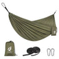 QUANFENG Lightweight Single Camping Hammock - Supports 400 lbs - Perfect for Outdoor Adventures (Green)
