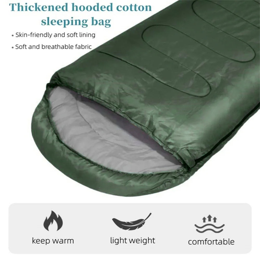 83" Sleeping Bag, Camping Waterproof Lightweight Sleeping Bag for Adult, Camping Gear Equipment for Travel Camping Picnic Climbing (Deep Green, 41℉- 68 ℉)