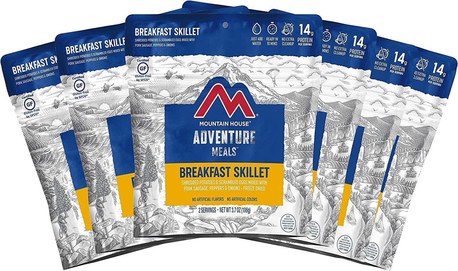 Ultimate Survival Breakfast Skillet - 6 Pouches of  Emergency Food with 30-Year Shelf Life & Gluten Free!