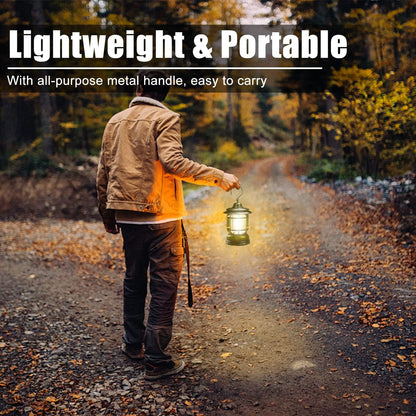 360° COB LED emergency lantern with USB-C charging. Provides 1000 lumens of bright light, weatherproof design, and compact portability for emergencies and outdoor adventures.
