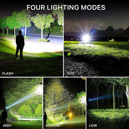 "90,000 Lumen Professional Emergency Headlamp - IPX7 waterproof with 5 light modes for emergencies and outdoor exploration."
