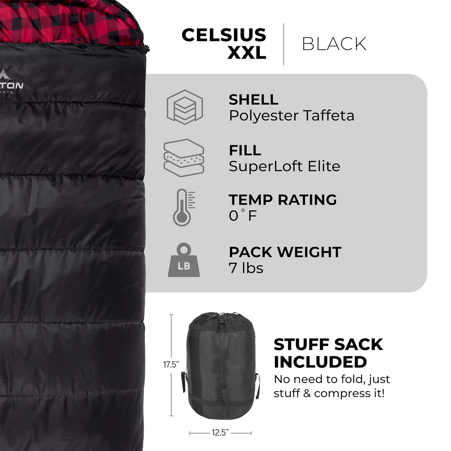 Sports Celsius XXL -18°C / 0°F Ultimate Cold Weather Sleeping Bag