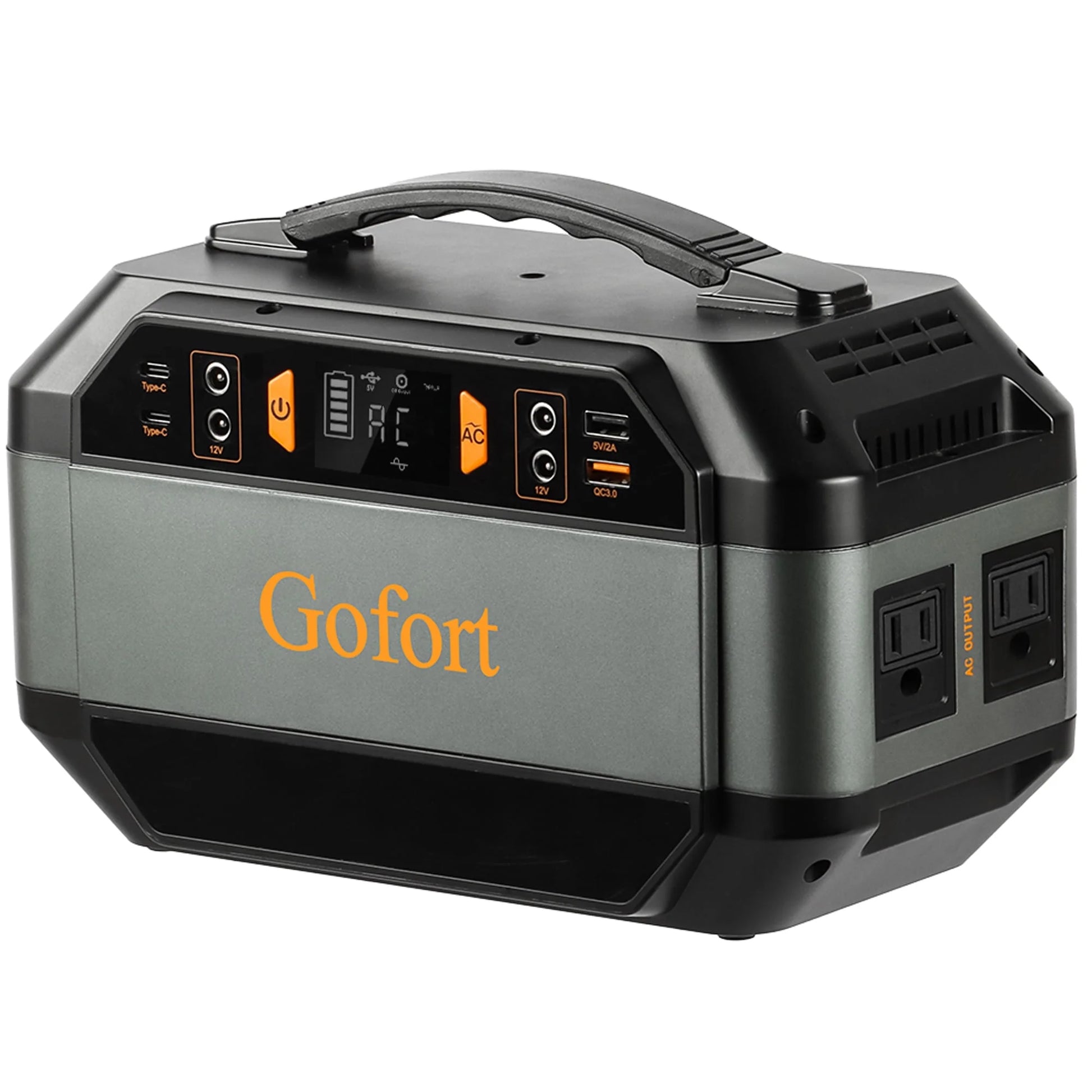 Image of a 299Wh portable power station featuring multiple outlets (AC, USB, and DC), compact and lightweight, ideal for home backup, outdoor adventures, and emergencies, displayed on a clean white background.
