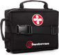 "Survivor's Choice Premium First Aid Kit - military-grade medical supplies in a water-resistant 600D case for emergencies and travel."
