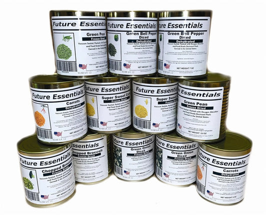 Emergency Food Vegetable Variety - 12 Cans with Long Shelf Life