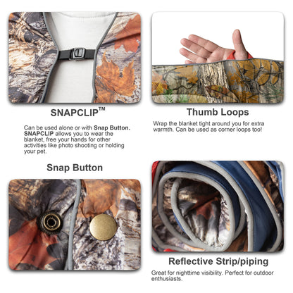 All-weather camping blanket with waterproof design, reflective inner layer for warmth, and military-inspired durability. Perfect for emergencies, camping, and survival.
