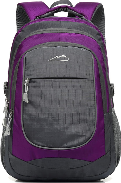 Proetrade Purple A Backpack - Stylish & Durable Bookbag for College, Travel & Hiking, Fits 15.6" Laptop, Multi-Compartment Design with Night Light & Reflective Details, Perfect Gift for Men & Women!