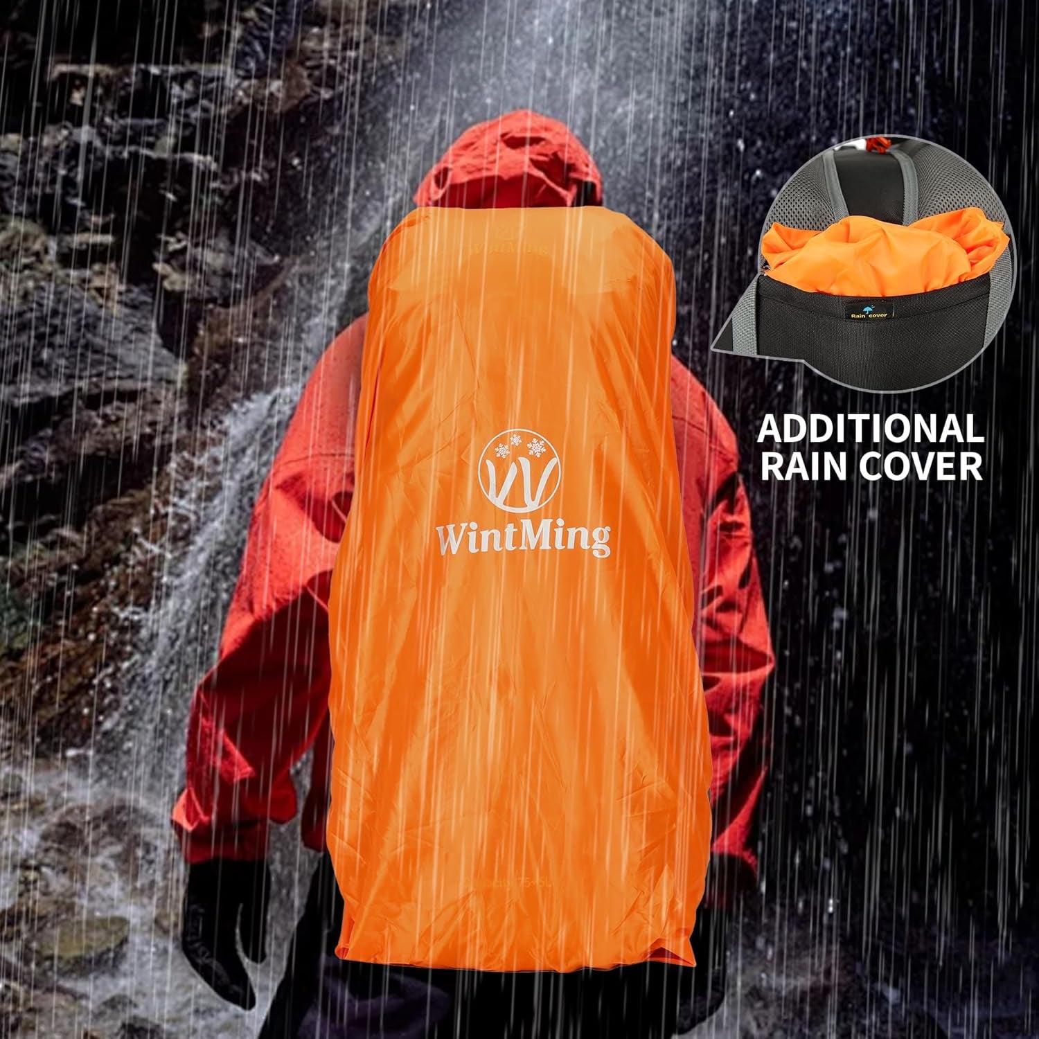 Wintming 75L Waterproof Hiking Backpack with Rain Cover - Ultimate Camping Gear for Men & Women