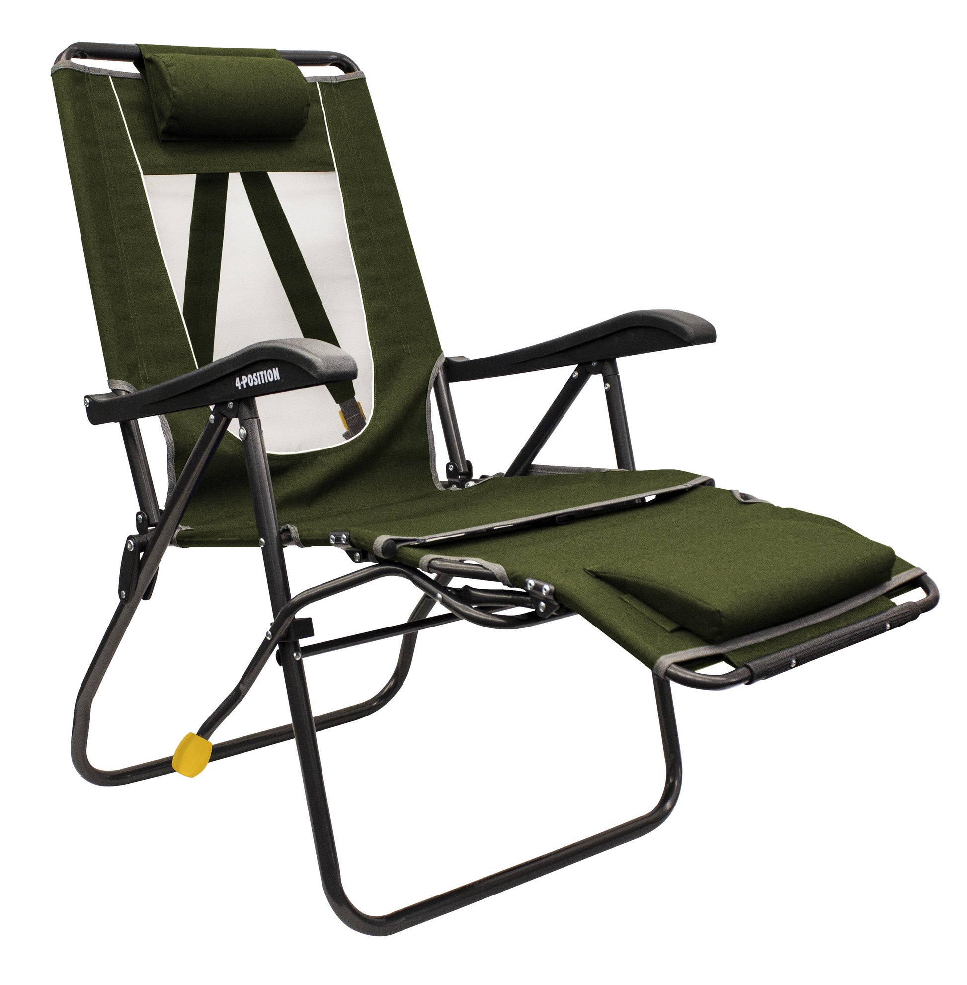 Legz up Lounger Adjustable Folding Recliner Camping Chair, Heathered Loden