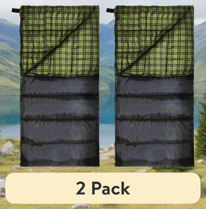 Stay Cozy with the  30F Oversized Cool Weather Sleeping Bag - 2 Pack Gray!