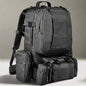 Brightify 60L Camping & Hiking Backpack in black, featuring a spacious 60L capacity, water-resistant polyester material, and multiple compartments. Includes adjustable shoulder straps for comfort and a durable design, perfect for camping, hiking, and outdoor adventures.