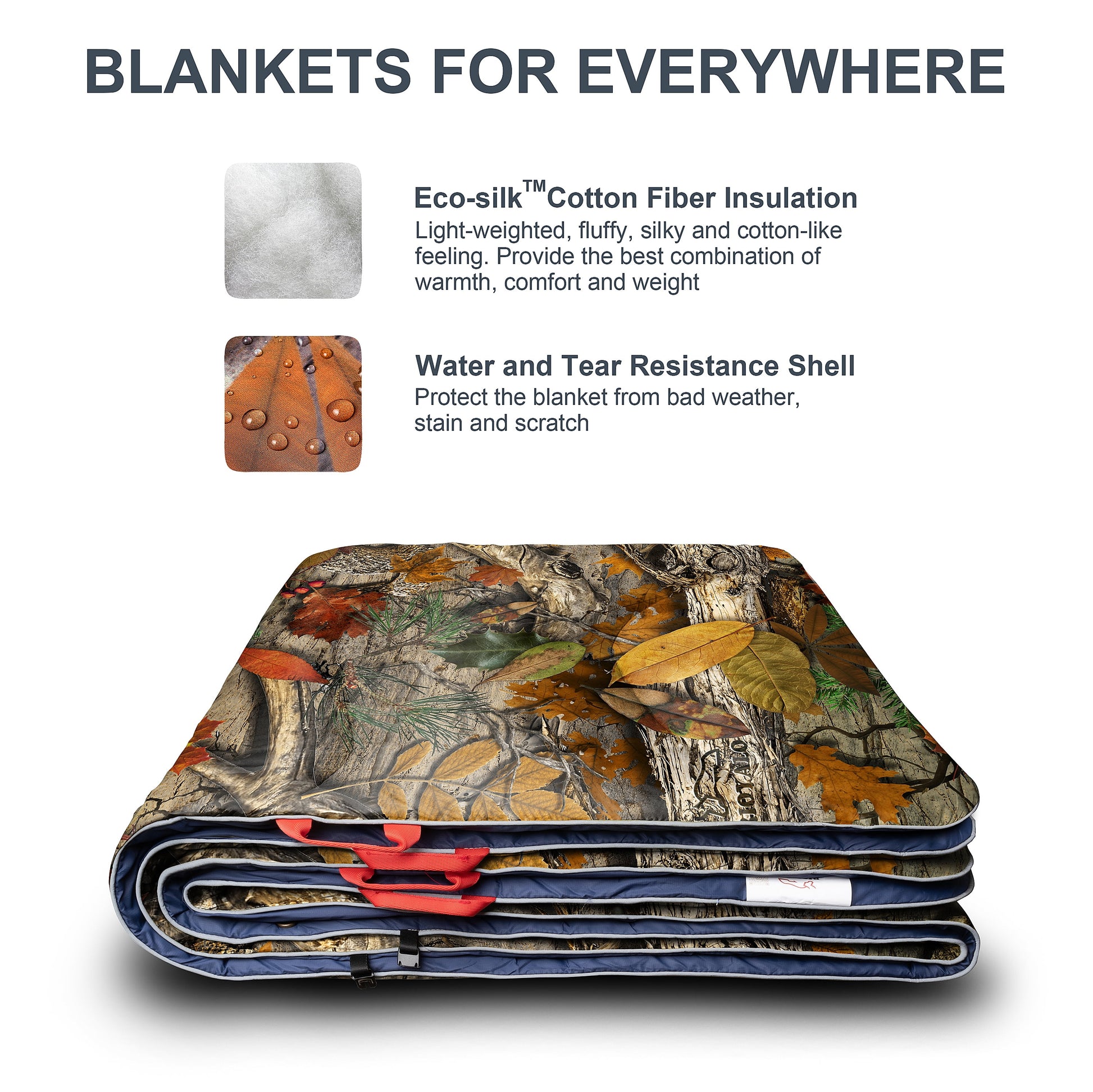 All-weather camping blanket with waterproof design, reflective inner layer for warmth, and military-inspired durability. Perfect for emergencies, camping, and survival.
