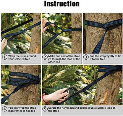 Ultra-Light Camping Hammock with Mosquito Net & Rain Fly - Perfect for Hiking, Backpacking, & Outdoor Adventures!