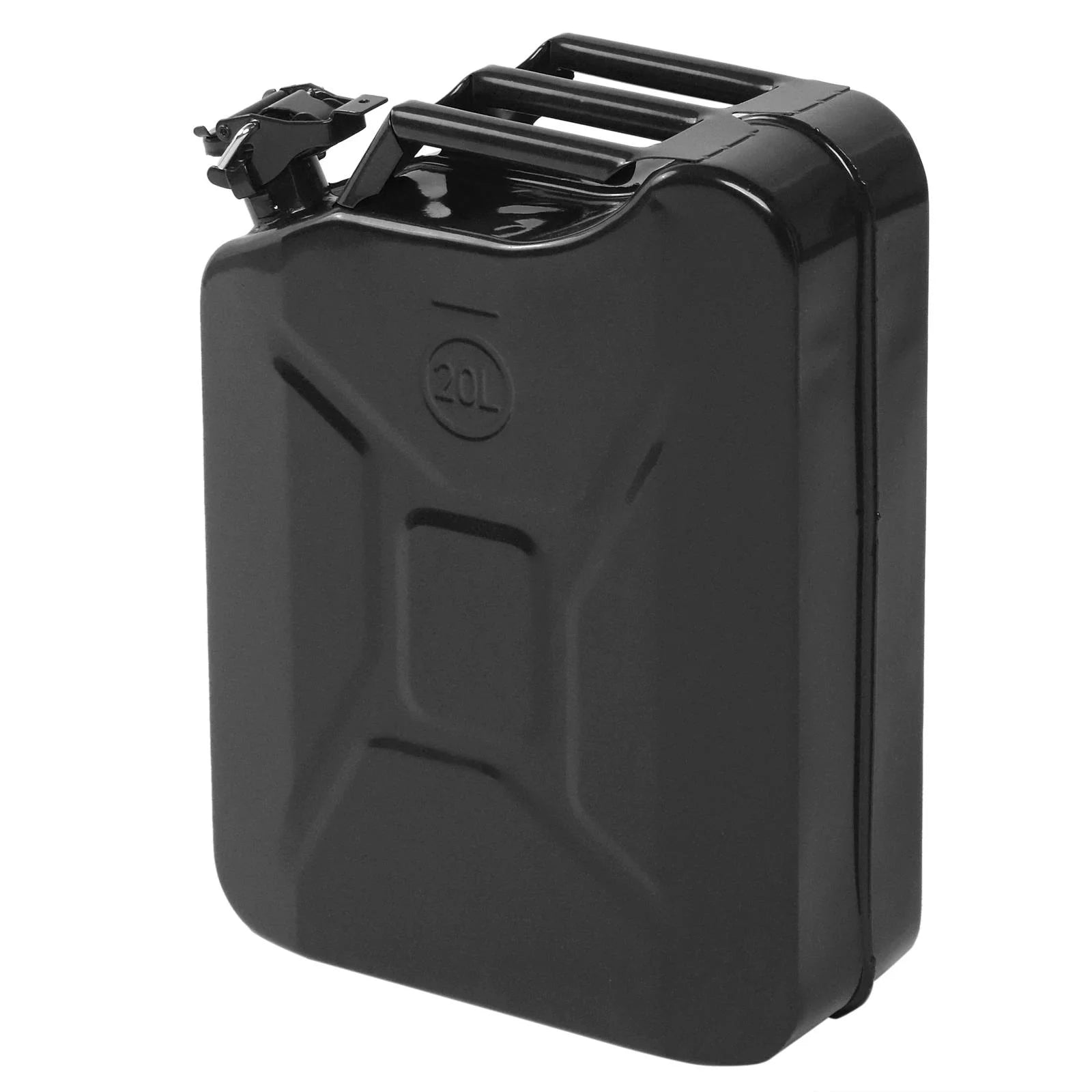 Portable  20L 5Gal Capacity, Emergency Backup Fuel Container, Black, US Standard