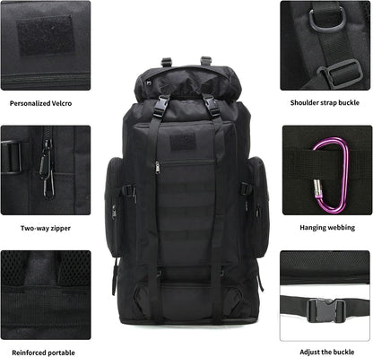 Ultimate 70L/100L Hiking Backpack for Men - Military-Grade Molle Rucksack, Ideal for 3-Day Camping & Climbing Adventures