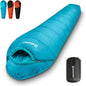 Bessport Ultra-Warm Mummy Sleeping Bag - 15-45℉ for All Seasons, Perfect for Cold Weather Hiking and Outdoor Adventures, Washable and Portable