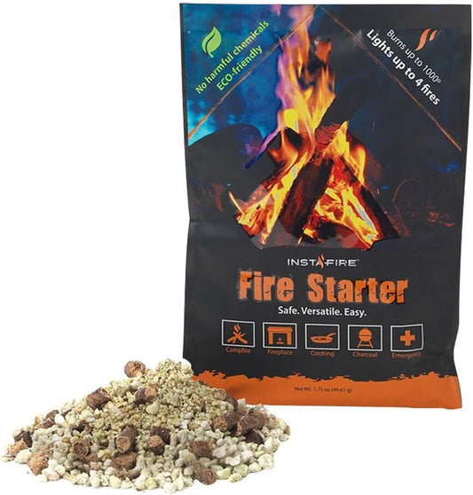 Instafire Granulated Fire Starter, All Natural, Eco-Friendly, Lights up to 48 Total Fires in Any Weather, Awarded 2017 Fire Starter of the Year