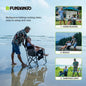Image of the Emergency Camp Chair featuring a 300lb capacity, ergonomic design, and folding portability, ideal for camping, emergency kits, and outdoor adventures, displayed on a clean white background.
