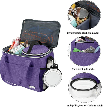 Ultimate Pet Travel Backpack - 5-Piece Set with Food Containers, Foldable Bowls & Shoulder Strap for On-the-Go Adventures!
