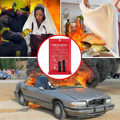 Fire Blanket Fire Blankets to Smother a Kitchen Fire 1X1M Fire Retardant Blanket Fire Suppression Blanket for Camping Grill Car
