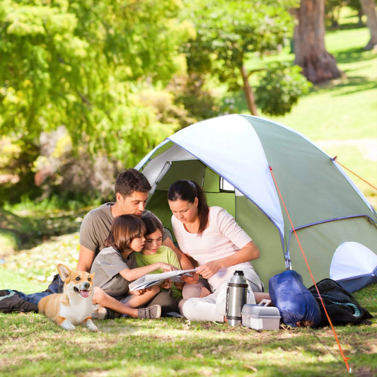 Image of an ultralight 5lb waterproof emergency prep tent, featuring durable materials, ventilated design, and gear organization options, ideal for camping and bug-out bags, displayed on a clean white background.
