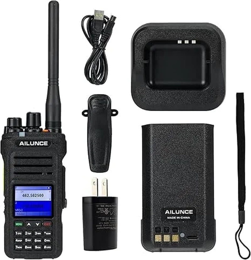 Ailunce HA1G GMRS Radio, GMRS Handheld Radio, IP67 Waterproof, NOAA, 2800Mah, GMRS Repeater Capable Two Way Radio with USB-C Charging