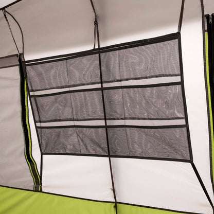 "9-Person Instant Cabin Tent with Screen Room - waterproof, easy setup, and perfect for family camping adventures."
