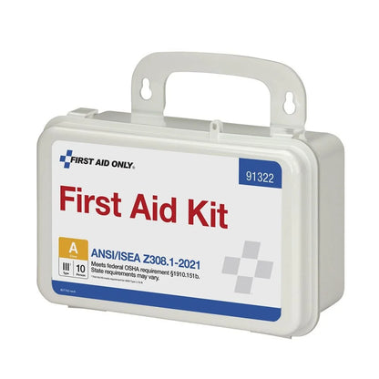 1. OSHA-Compliant Compact First Aid Kit for Emergency Preparedness - Portable Design  
2. 10-Person Emergency Medical Kit for Workplace, Home, and Outdoor Safety  
3. Durable Type III Case for First Aid Supplies - Lightweight and Organized  
