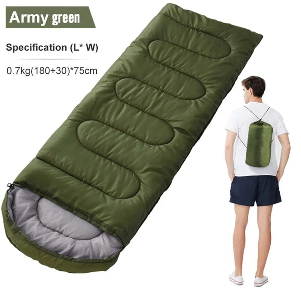 83" Sleeping Bag, Camping Waterproof Lightweight Sleeping Bag for Adult, Camping Gear Equipment for Travel Camping Picnic Climbing (Deep Green, 41℉- 68 ℉)