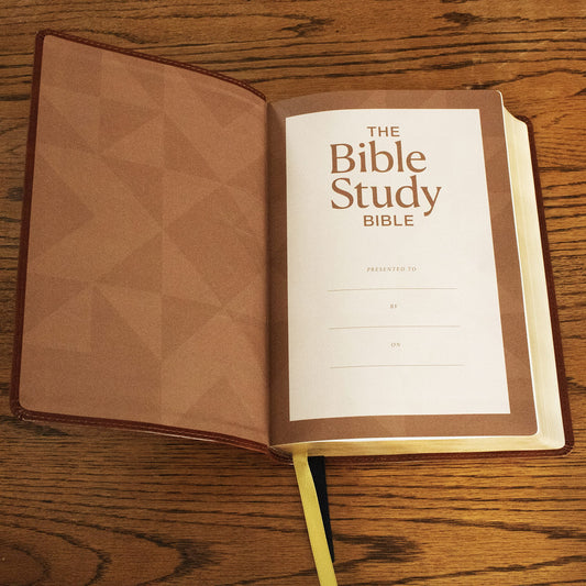NKJV Study Bible with Comfort Print - Brown Leathersoft Hardcover: Your Comprehensive Guide to Every Chapter of the Bible