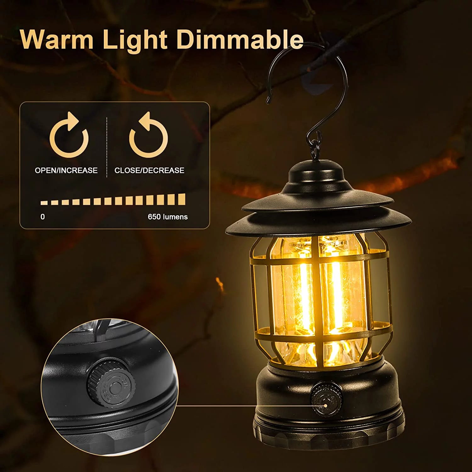360° COB LED emergency lantern with USB-C charging. Provides 1000 lumens of bright light, weatherproof design, and compact portability for emergencies and outdoor adventures.
