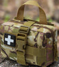 Front view of Fred’s Tactical Rip-Away IFAK Pouch in red – compact and durable first aid bag for emergencies.