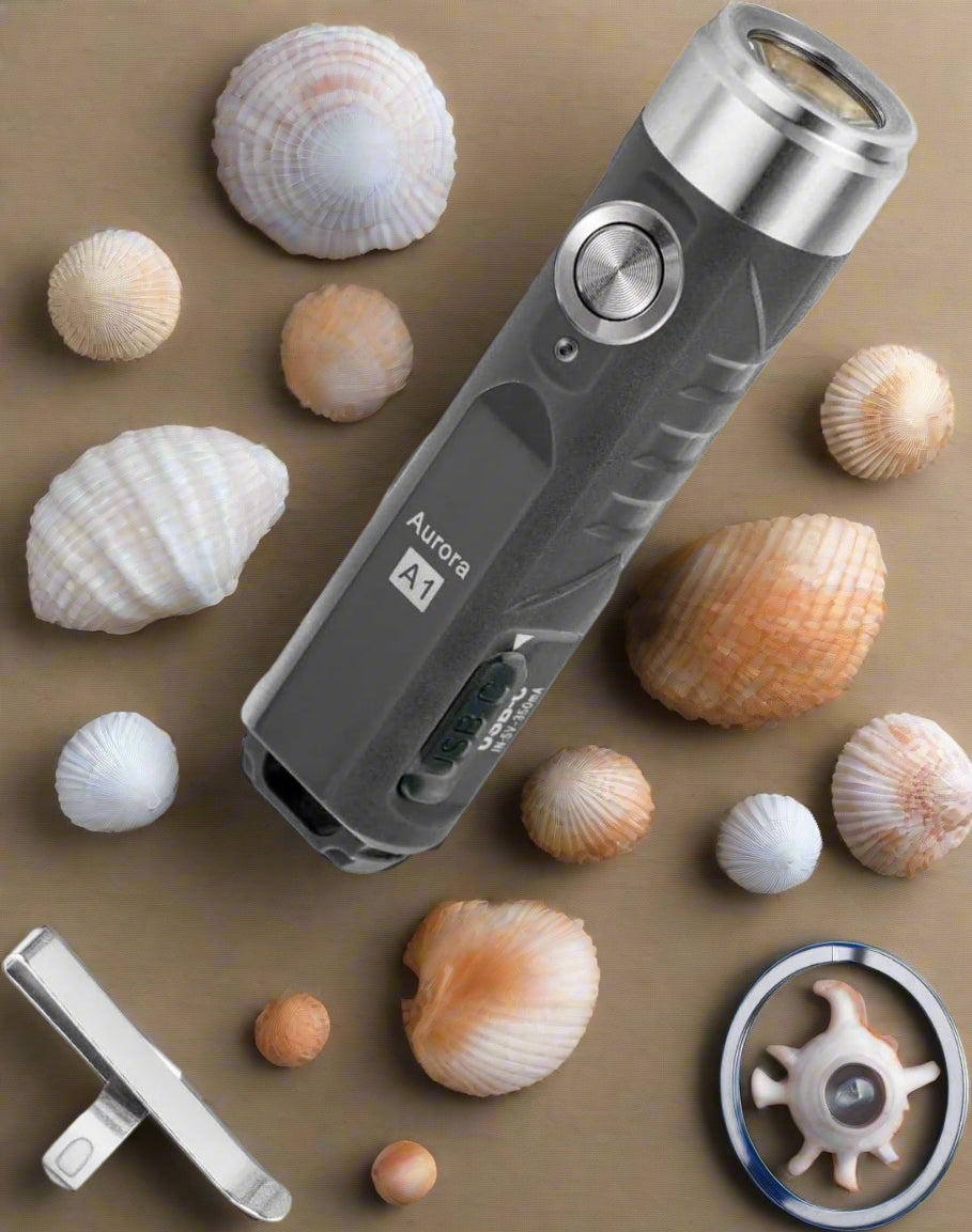 "Rovyvon Aurora A1 LED Keychain Flashlight - 650 lumens, compact, USB-C rechargeable, with lock mode for outdoor emergencies."
