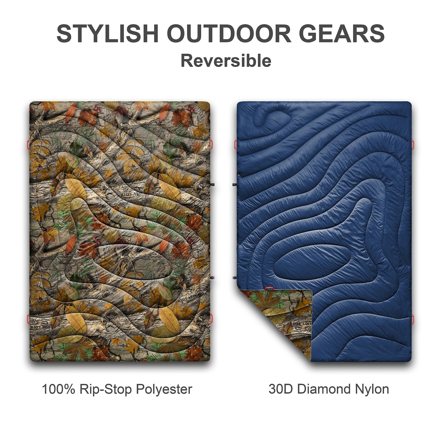 All-weather camping blanket with waterproof design, reflective inner layer for warmth, and military-inspired durability. Perfect for emergencies, camping, and survival.
