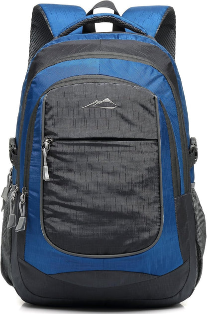 Proetrade Purple A Backpack - Stylish & Durable Bookbag for College, Travel & Hiking, Fits 15.6" Laptop, Multi-Compartment Design with Night Light & Reflective Details, Perfect Gift for Men & Women!