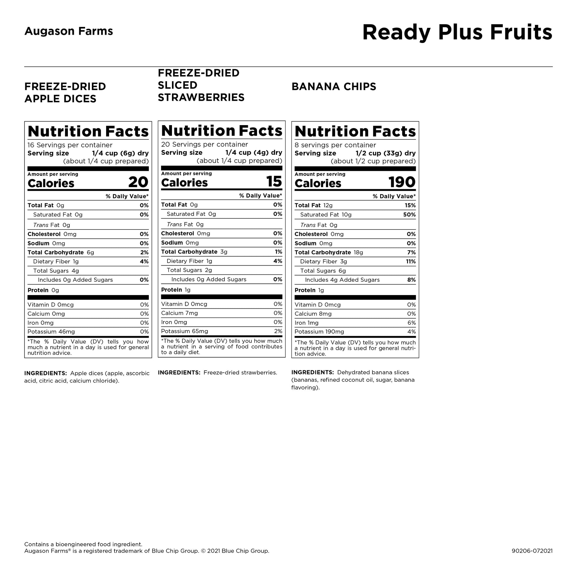 READY PLUS™ Freeze-Dried & Dehydrated Fruits - 15.6 Oz Resealable Emergency Food Supply